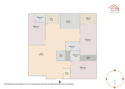 Image of 1955 Sq.ft 3 BHK Apartment / Flat for sale in The Metropolitan Seegehalli MCHS Layout by The Metropolitan, K R Puram, Bengaluru for Rs. 17500000