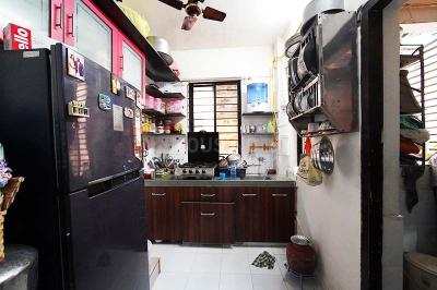 Kitchen Image of 396 Sq.ft 1 BHK Apartment / Flat for sale in Gota Ahmedabad for Rs. 3100000