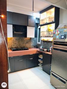 Kitchen Image of 915 Sq.ft 2.5 BHK Apartment / Flat for sale in Shriji Woods Residency, Sirol Gwalior for Rs. 5800000