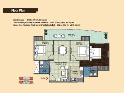 Image of 1395 Sq.ft 3 BHK Apartment / Flat for sale in Migsun Ultimo, Omicron III, Greater Noida for Rs. 8500000