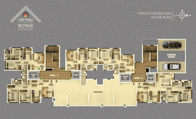Image of 850 Sq.ft 3 BHK Apartment / Flat for sale in Adityaraj Royale, Vikhroli East, Mumbai for Rs. 14400000