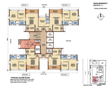 Image of 1105 Sq.ft 2 BHK Apartment / Flat for sale in Magarpatta Nova Residency Wing A To B, Mundhwa, Pune for Rs. 9800000