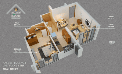 Image of 519 Sq.ft 2 BHK Apartment / Flat for sale in Adityaraj Royale, Vikhroli East, Mumbai for Rs. 14000000