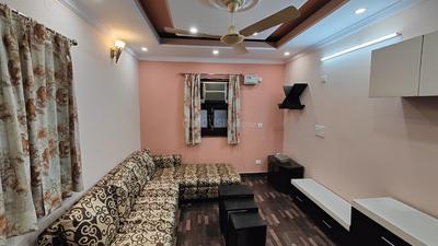 Hall Image of 650 Sq.ft 1 BHK Builder Floor for rent in Chittaranjan Park New Delhi for Rs. 35000