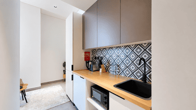 Kitchen Image of 484 Sq.ft 1 BHK Apartment / Flat for sale in Jumeirah Village Dubai for Rs. 17225194