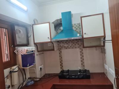 Kitchen Image of 800 Sq.ft 1 BHK Builder Floor for rent in Maharani Bagh New Delhi for Rs. 40000