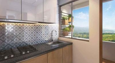Kitchen Image of 550 Sq.ft 1 BHK Apartment / Flat for sale in Bhugaon Pune for Rs. 4990000