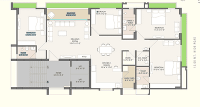 Image of 3330 Sq.ft 4 BHK Apartment / Flat for sale in THE SEVEN, Sola, Ahmedabad for Rs. 18128520