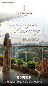 Balcony Image of 1667 Sq.ft 3 BHK Apartment / Flat for sale in Northview Homez, Nagla Zirakpur for Rs. 13000000