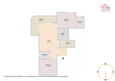 Image of 1323 Sq.ft 2 BHK Apartment / Flat for sale in Kommasandra, Anekal, Bengaluru for Rs. 18000000