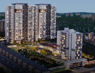 Image of 1567 Sq.ft 3 BHK Apartment / Flat for sale in DNR Parklink, Chikkagubbi Village, Bengaluru for Rs. 19500000