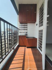 Balcony Image of 1150 Sq.ft 3 BHK Apartment / Flat for rent in Vinayak Eastern River Residency, Pimple Gurav Pune for Rs. 47000