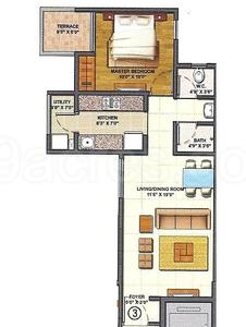 Image of 710 Sq.ft 1 BHK Apartment / Flat for sale in Lodha Lakeshore Greens, Palava Phase 2, Thane for Rs. 3200000