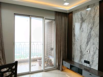 Living Room Image of 450 Sq.ft 1 BHK Apartment / Flat for rent in Puraniks City Reserva Phase 1, Kasarvadavali Thane for Rs. 20000