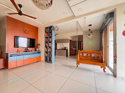 Living Room Image of 1180 Sq.ft 3 BHK Apartment / Flat for rent in Calisto Orchid Calisto, Sama Savli Vadodara for Rs. 30000