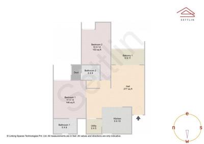 Image of 1207 Sq.ft 2 BHK Apartment / Flat for sale in Rohan Ekanta by Rohan Builders (I) Pvt Ltd, Varthur, Bengaluru for Rs. 16000000