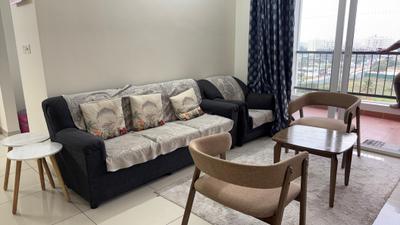 Living Room Image of 1460 Sq.ft 3 BHK Apartment / Flat for rent in UKN Belvedere By UKN Airport District Phase 1, Navarathna Agrahara Bengaluru for Rs. 60000