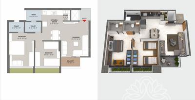 Image of 1350 Sq.ft 2 BHK Apartment / Flat for sale in Sun Stavik Abhishek, Meghani Nagar, Ahmedabad for Rs. 6075000