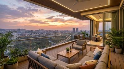 Balcony Image of 1988 Sq.ft 4 BHK Apartment / Flat for sale in Shaligram The Mile, Ravet Pune for Rs. 15463778
