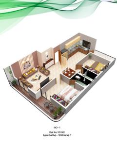 Image of 1050 Sq.ft 2 BHK Apartment / Flat for sale in Shree Mahalaxmi Heights, Narendra Nagar Extension, Nagpur for Rs. 6498000