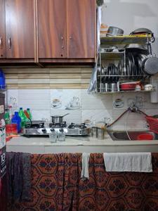 Kitchen Image of 600 Sq.ft 1 BHK Apartment / Flat for sale in Krishna Apartment, Sector 121 Noida for Rs. 1750000