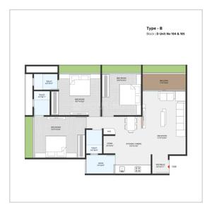 Image of 1845 Sq.ft 3 BHK Apartment / Flat for sale in Signor Skyline, Zundal, Ahmedabad for Rs. 7020000