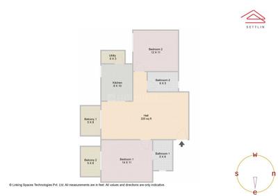 Image of 1144 Sq.ft 2 BHK Apartment / Flat for sale in Corporate Arcadia by Corporate Leisure, Gunjur, Bengaluru for Rs. 14200000