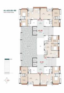 Image of 1107 Sq.ft 2 BHK Apartment / Flat for sale in Althan, Surat for Rs. 4391000