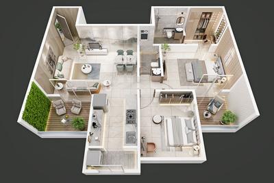 Image of 1135 Sq.ft 3 BHK Apartment / Flat for sale in Silverise Grandsky Phase I, Moshi, Pune for Rs. 13000000