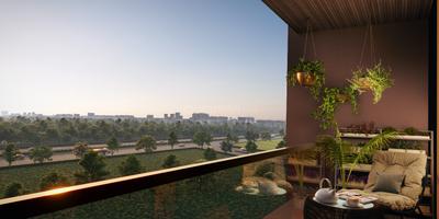 Balcony Image of 720 Sq.ft 2 BHK Apartment / Flat for sale in Vastu Radhe Parijat, New Maninagar Ahmedabad for Rs. 4800000