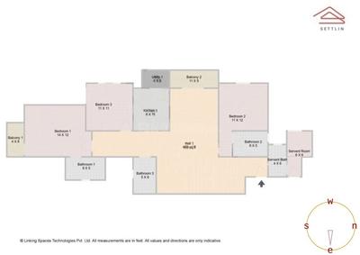 Image of 1865 Sq.ft 3.5 BHK Apartment / Flat for sale in Meridian Park at The Prestige City by Prestige Projects Pvt Ltd, Sarjapur, Bengaluru for Rs. 26400000