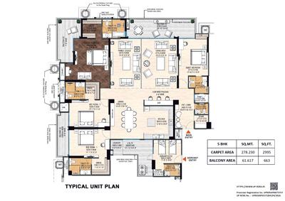 Image of 4825 Sq.ft 4 BHK Apartment / Flat for sale in Purvanchal Royal Atlantis Phase 1, Ahmamau, Lucknow for Rs. 49400000