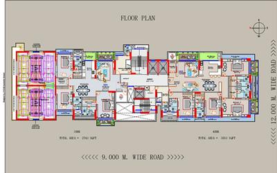 Image of 2743 Sq.ft 4 BHK Apartment / Flat for sale in Infinity Dev Datta Heights, Dhantoli, Nagpur for Rs. 35100000