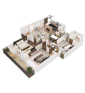 Image of 1455 Sq.ft 3 BHK Apartment / Flat for sale in Eligo, Wave City, Ghaziabad for Rs. 13500000