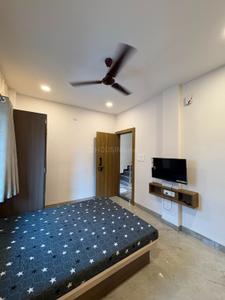 Bedroom Image of 1100 Sq.ft 2 BHK Builder Floor for rent in Mahalakshmi Nagar Indore for Rs. 24500