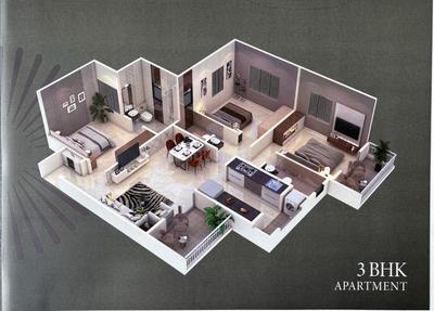 Image of 1300 Sq.ft 3 BHK Apartment / Flat for sale in Sai Siddha Lenora, Ravet, Pune for Rs. 7450000