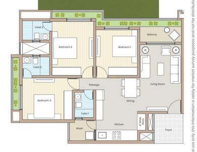Image of 1100 Sq.ft 3 BHK Apartment / Flat for sale in Rameshwar City, Naranpura, Ahmedabad for Rs. 9988000