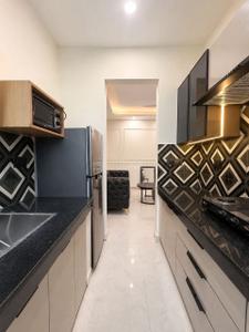 Kitchen Image of 660 Sq.ft 1 BHK Apartment / Flat for rent in Ramkrishna Apartments, Mansarovar Jaipur for Rs. 12000