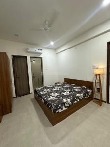 Bedroom Image of 600 Sq.ft 1 BHK Builder Floor for rent in Scheme No 114 Indore for Rs. 23000