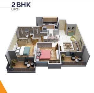 Image of 900 Sq.ft 2 BHK Apartment / Flat for sale in Ram Green Hive, Fursungi, Pune for Rs. 5700000
