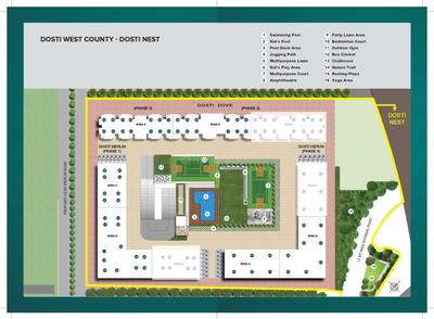 Image of 340 Sq.ft 1 BHK Apartment / Flat for sale in Dosti West County, Thane West, Thane for Rs. 5300000
