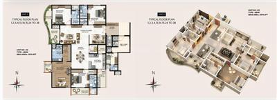 Image of 2394 Sq.ft 3 BHK Apartment / Flat for sale in Vaishnodevi Melange One, RR Nagar, Bengaluru for Rs. 32400000