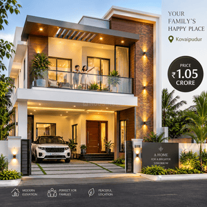 Image of 2501 Sq.ft 4 BHK Independent House for sale in Kovai Pudur, Coimbatore for Rs. 10500000