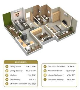 Image of 900 Sq.ft 2 BHK Apartment / Flat for sale in SB Patil Ganesh Siddhi Phase 3, Chikhali, Pune for Rs. 5500000
