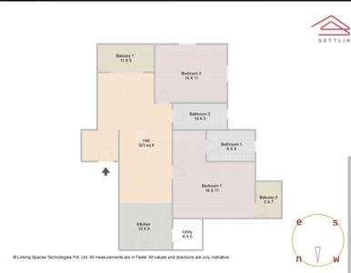 Image of 1440 Sq.ft 2 BHK Apartment / Flat for sale in Abhinav Golden Palms by Abhinav Projects, Thanisandra, Bengaluru for Rs. 9100000