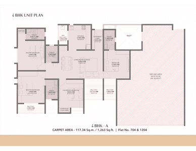Image of 1207 Sq.ft 3 BHK Apartment / Flat for sale in Rachana Privana, Moshi, Pune for Rs. 10800000