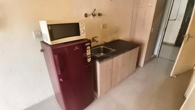 Kitchen Image of 579 Sq.ft 1 RK Apartment / Flat for rent in Habitech Panchtatva Phase 1, Noida Extension Greater Noida for Rs. 16987