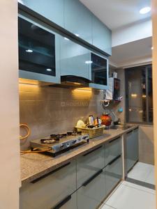 Kitchen Image of 850 Sq.ft 1 BHK Apartment / Flat for rent in RRG HR Evernest, Ghuma Ahmedabad for Rs. 30000