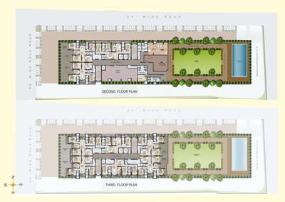 Floor Plan Image of 1918 Sq.ft 3 BHK Apartment / Flat for sale in Gola Road Patna for Rs. 17249000