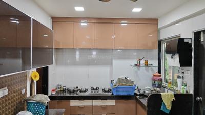 Kitchen Image of 1400 Sq.ft 3 BHK Apartment / Flat for sale in Jainam Sky Memories, Manjalpur Vadodara for Rs. 8000000